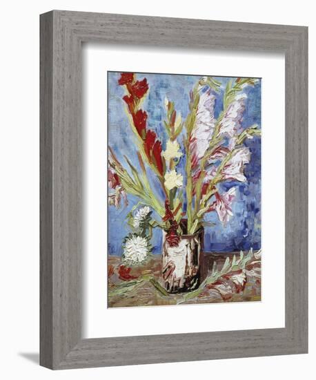 Vase with Gladioli-Vincent van Gogh-Framed Giclee Print