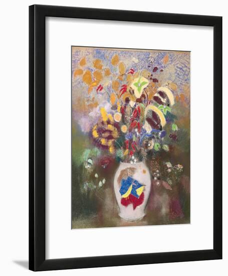 Vase with Japanese Warrior, 1905-1908-Odilon Redon-Framed Giclee Print