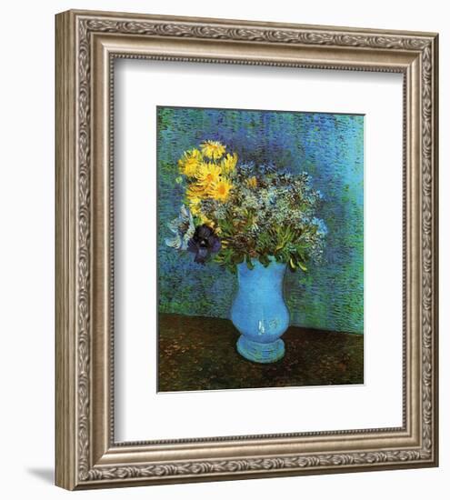 Vase with Lilacs, Daisies and Anemone-Vincent van Gogh-Framed Art Print