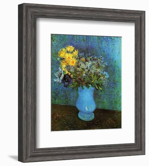 Vase with Lilacs, Daisies and Anemone-Vincent van Gogh-Framed Art Print