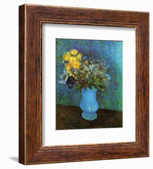 Vase with Lilacs, Daisies and Anemone-Vincent van Gogh-Framed Art Print