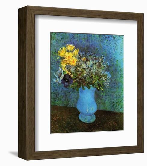 Vase with Lilacs, Daisies and Anemone-Vincent van Gogh-Framed Art Print