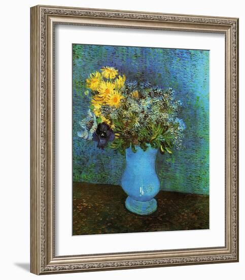 Vase with Lilacs, Daisies and Anemone-Vincent van Gogh-Framed Art Print