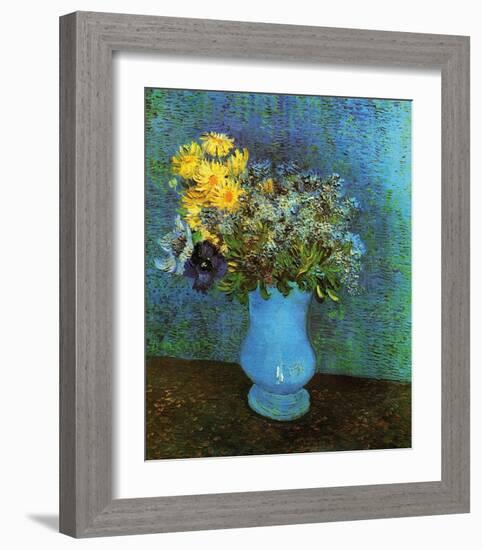 Vase with Lilacs, Daisies and Anemone-Vincent van Gogh-Framed Art Print