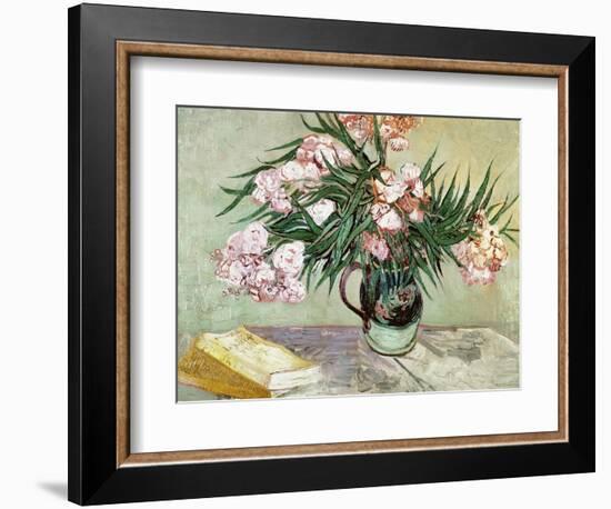 Vase with Oleanders and Books, c.1888-Vincent van Gogh-Framed Giclee Print