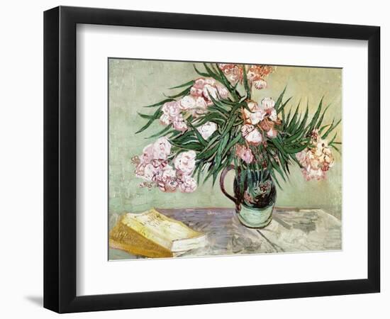 Vase with Oleanders and Books, c.1888-Vincent van Gogh-Framed Giclee Print