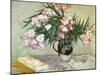 Vase with Oleanders and Books, c.1888-Vincent van Gogh-Mounted Giclee Print