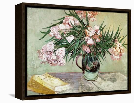 Vase with Oleanders and Books, c.1888-Vincent van Gogh-Framed Premier Image Canvas