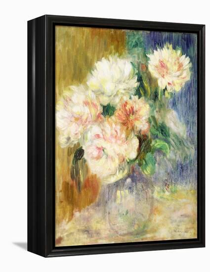 Vase with Peonies by Renoir-Pierre Auguste Renoir-Framed Premier Image Canvas