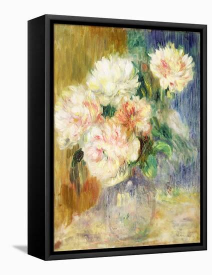 Vase with Peonies by Renoir-Pierre Auguste Renoir-Framed Premier Image Canvas