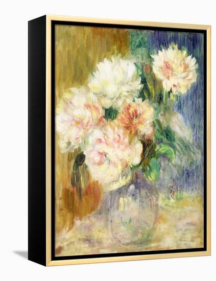 Vase with Peonies by Renoir-Pierre Auguste Renoir-Framed Premier Image Canvas