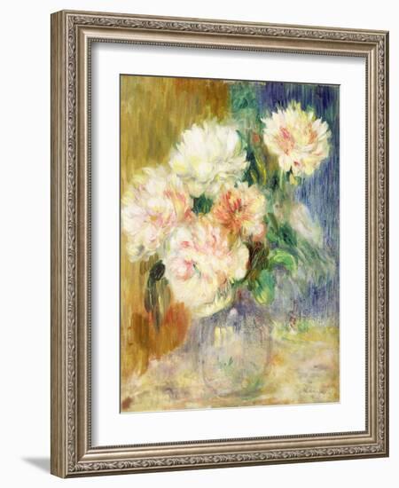 Vase with Peonies by Renoir-Pierre Auguste Renoir-Framed Giclee Print