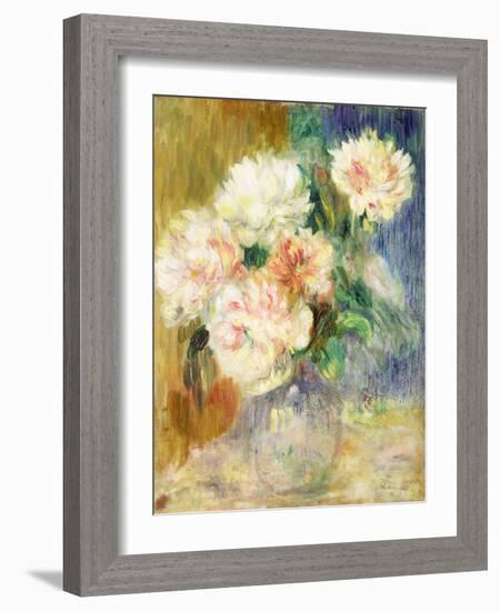 Vase with Peonies by Renoir-Pierre Auguste Renoir-Framed Giclee Print