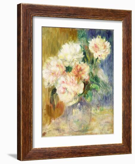 Vase with Peonies by Renoir-Pierre Auguste Renoir-Framed Giclee Print