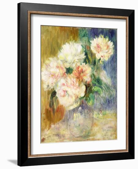 Vase with Peonies by Renoir-Pierre Auguste Renoir-Framed Giclee Print