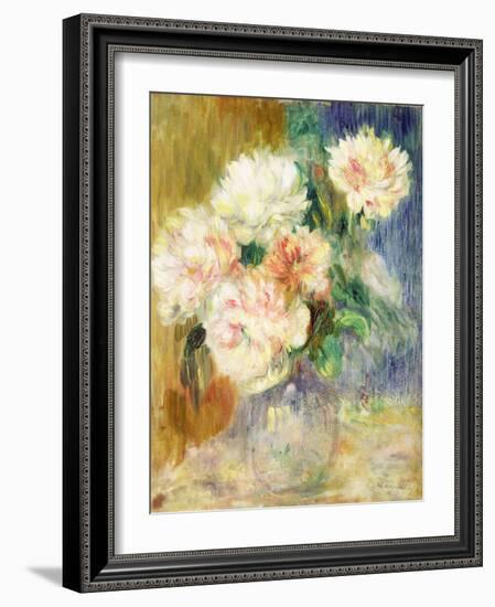 Vase with Peonies by Renoir-Pierre Auguste Renoir-Framed Giclee Print