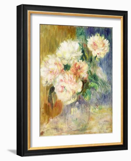 Vase with Peonies by Renoir-Pierre Auguste Renoir-Framed Giclee Print