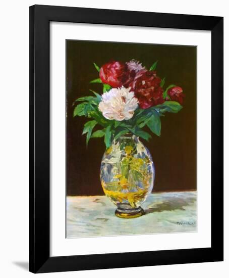 Vase with Peonies-Edouard Manet-Framed Art Print