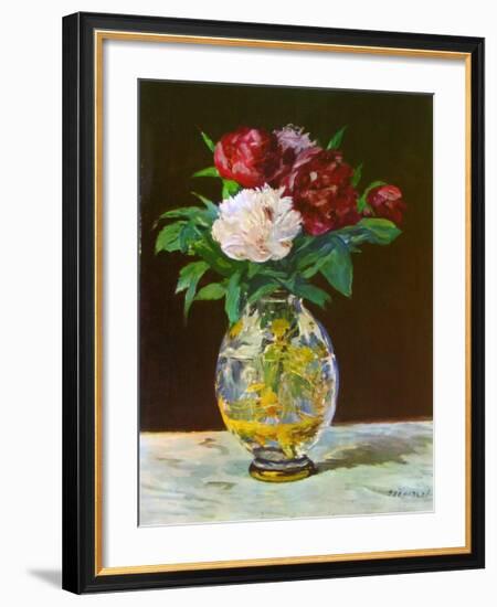 Vase with Peonies-Edouard Manet-Framed Art Print