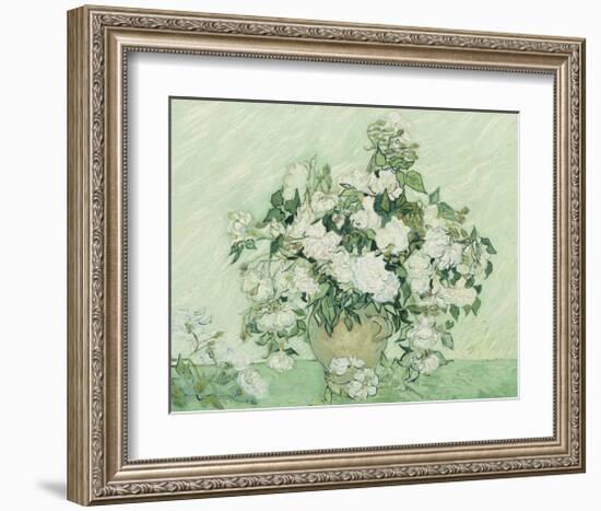 Vase with Pink Roses, 1890-Vincent van Gogh-Framed Giclee Print