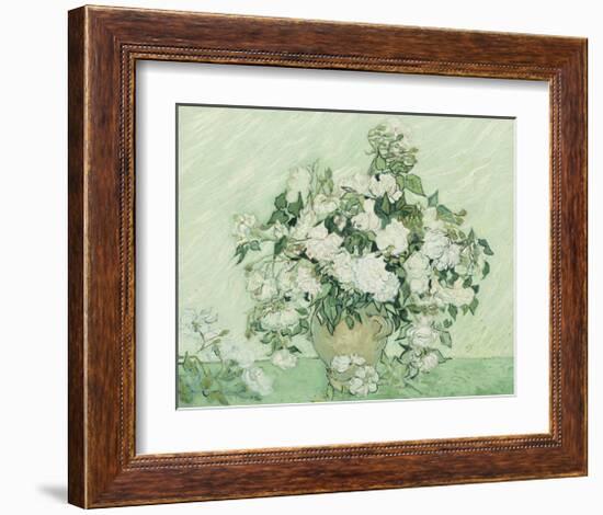 Vase with Pink Roses, 1890-Vincent van Gogh-Framed Giclee Print