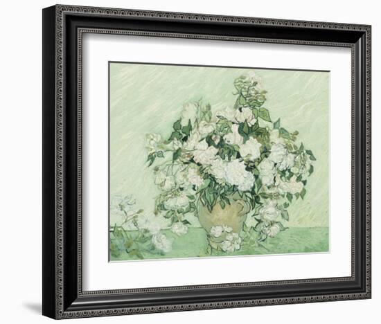 Vase with Pink Roses, 1890-Vincent van Gogh-Framed Giclee Print