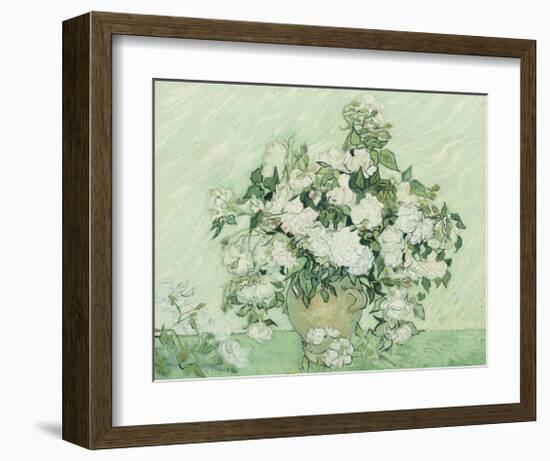 Vase with Pink Roses, 1890-Vincent van Gogh-Framed Giclee Print