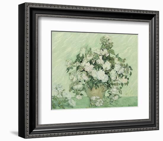 Vase with Pink Roses, 1890-Vincent van Gogh-Framed Art Print