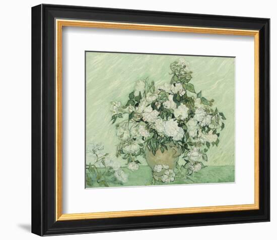 Vase with Pink Roses, 1890-Vincent van Gogh-Framed Art Print