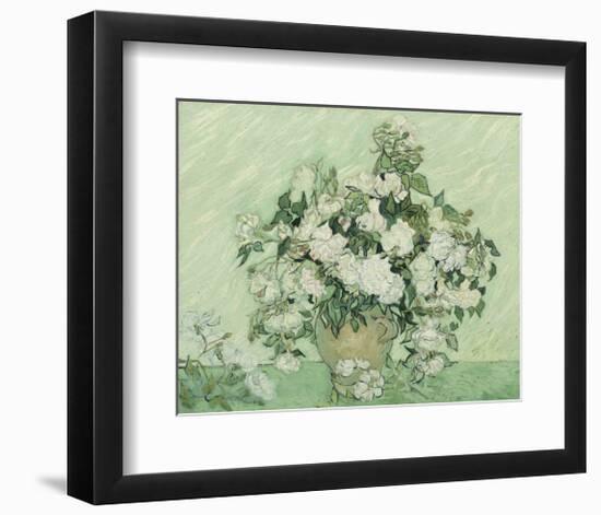 Vase with Pink Roses, 1890-Vincent van Gogh-Framed Art Print