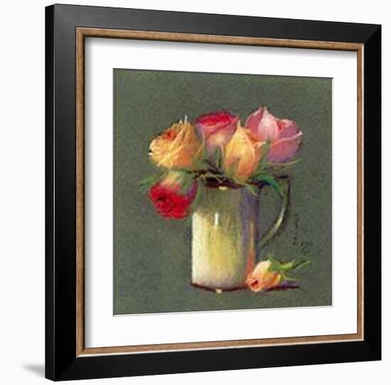 Vase with Rosebuds-Rozsika Hetyei-Ascenzi-Framed Art Print