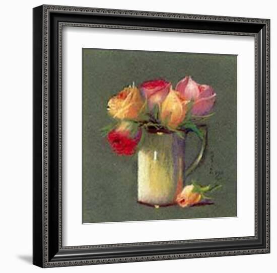 Vase with Rosebuds-Rozsika Hetyei-Ascenzi-Framed Art Print