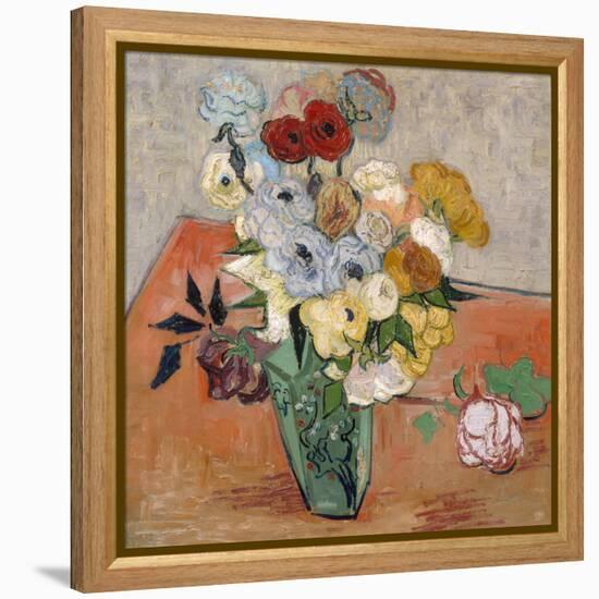 Vase with Roses and Anemones, 1890-Vincent van Gogh-Framed Premier Image Canvas