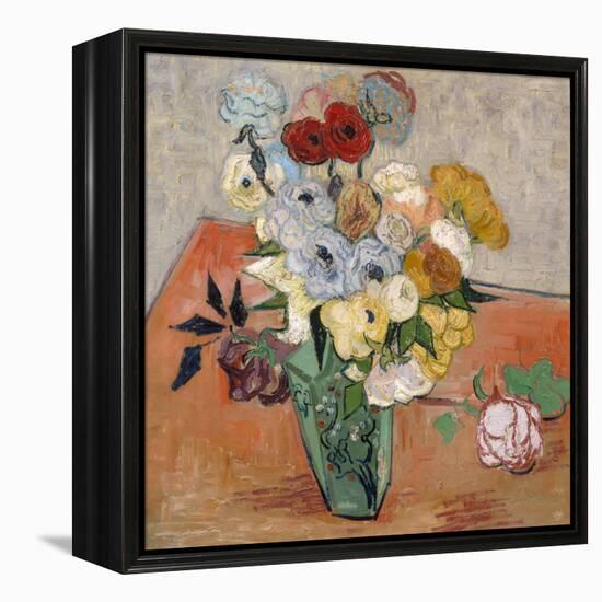 Vase with Roses and Anemones, 1890-Vincent van Gogh-Framed Premier Image Canvas