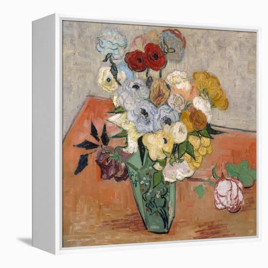 Vase with Roses and Anemones, 1890-Vincent van Gogh-Framed Premier Image Canvas