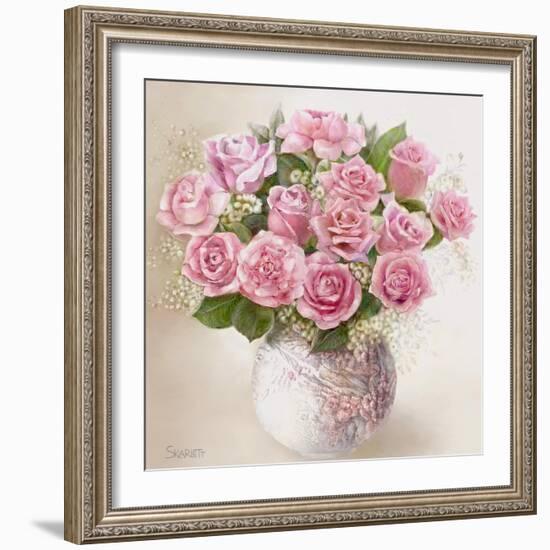 Vase with Roses-Skarlett-Framed Giclee Print
