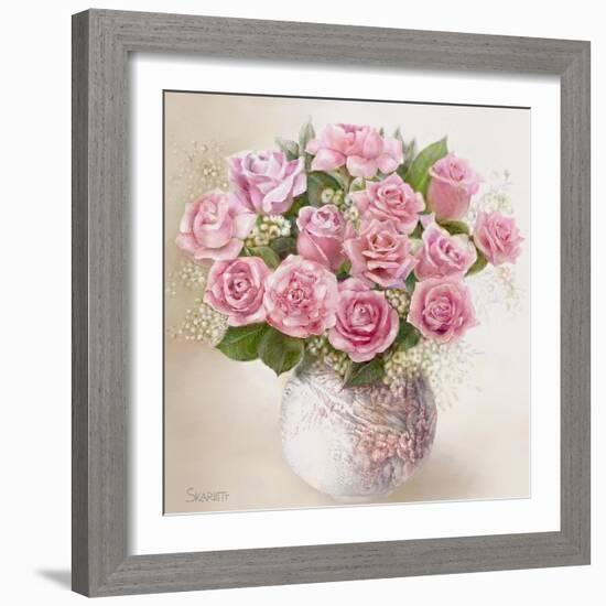 Vase with Roses-Skarlett-Framed Giclee Print