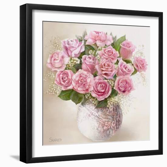 Vase with Roses-Skarlett-Framed Giclee Print