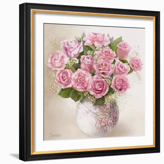 Vase with Roses-Skarlett-Framed Giclee Print