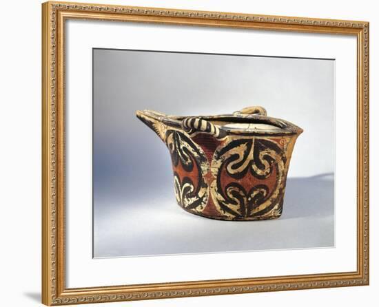 Vase with Spout in Ceramic by Kamares with Polychrome Decoration, from Palace of Festos-null-Framed Giclee Print