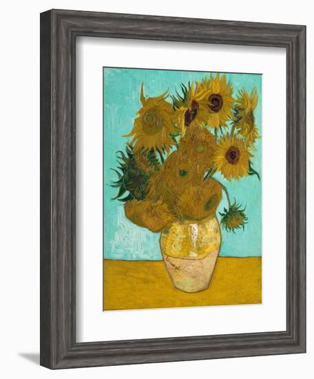 Vase with Sunflowers, 1888-Vincent van Gogh-Framed Giclee Print