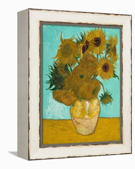 Vase with Sunflowers, 1888-Vincent van Gogh-Framed Premier Image Canvas