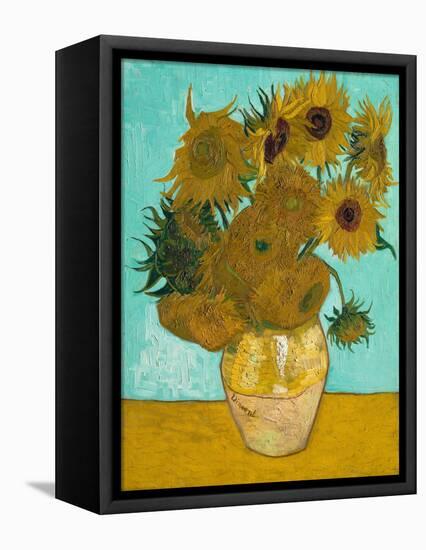 Vase with Sunflowers, 1888-Vincent van Gogh-Framed Premier Image Canvas