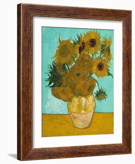 Vase with Sunflowers, 1888-Vincent van Gogh-Framed Giclee Print