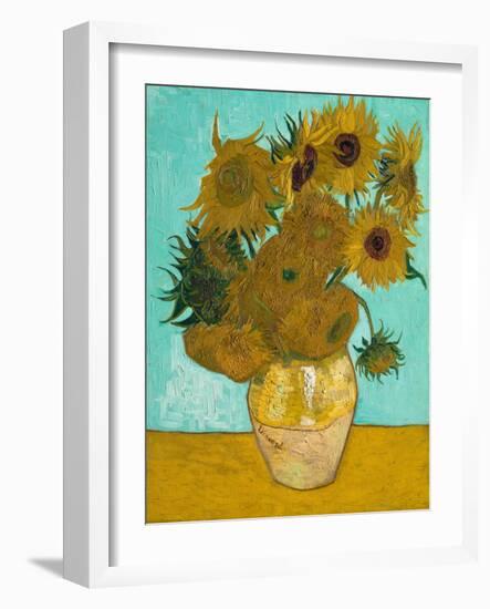 Vase with Sunflowers, 1888-Vincent van Gogh-Framed Giclee Print