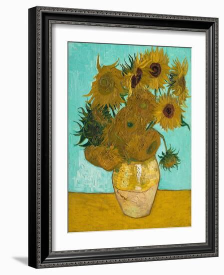 Vase with Sunflowers, 1888-Vincent van Gogh-Framed Giclee Print