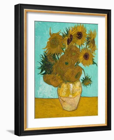 Vase with Sunflowers, 1888-Vincent van Gogh-Framed Giclee Print