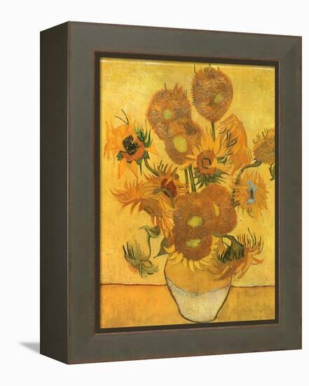 Vase with Sunflowers, 1889-Vincent van Gogh-Framed Premier Image Canvas