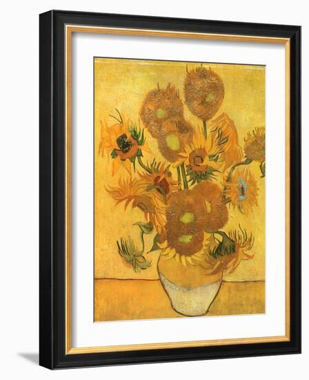 Vase with Sunflowers, 1889-Vincent van Gogh-Framed Giclee Print