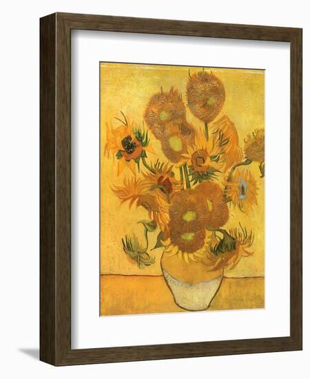 Vase with Sunflowers, 1889-Vincent van Gogh-Framed Giclee Print